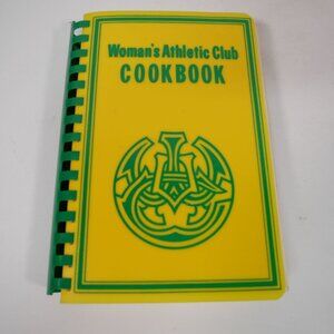 Womans Athletic Club Cookbook 1973 Illustrated Recipes VTG Comb-bound